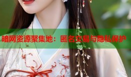 暗网资源聚集地：匿名交易与隐私保护