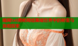 暗网txt揭秘网络黑暗世界中的秘密与真相探索