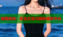 暗网禁地：匿名交易与隐秘信息平台