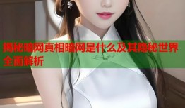 揭秘暗网真相暗网是什么及其隐秘世界全面解析