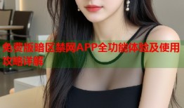 免费版暗区禁网APP全功能体验及使用攻略详解