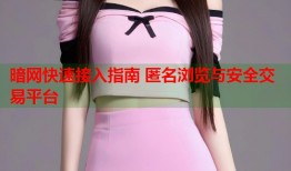 暗网快速接入指南 匿名浏览与安全交易平台