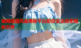 暗网禁播风暴揭秘平台助你安全探索隐秘世界
