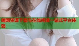 暗网资源下载与在线阅读一站式平台体验