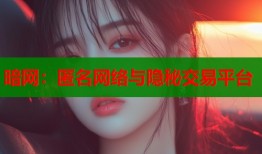 暗网：匿名网络与隐秘交易平台