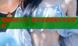 暗网禁地入口：匿名信息聚集与安全导航