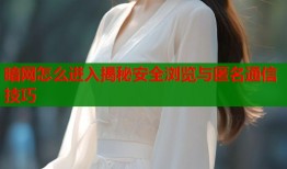 暗网怎么进入揭秘安全浏览与匿名通信技巧