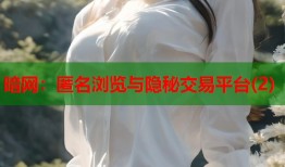 暗网：匿名浏览与隐秘交易平台(2)