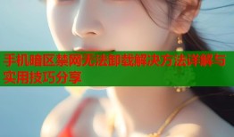 手机暗区禁网无法卸载解决方法详解与实用技巧分享