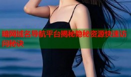 暗网域名导航平台揭秘隐秘资源快速访问秘诀