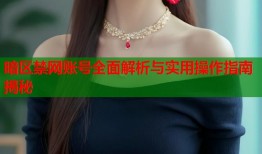 暗区禁网账号全面解析与实用操作指南揭秘