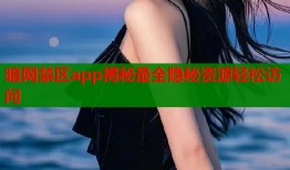 暗网禁区app揭秘最全隐秘资源轻松访问
