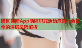 暗区禁网App隐匿犯罪活动危害社会安全的深层风险解析