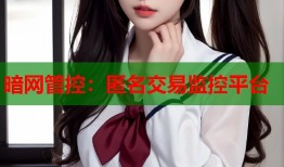 暗网管控：匿名交易监控平台