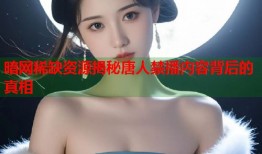 暗网稀缺资源揭秘唐人禁播内容背后的真相