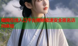 暗网在线入口平台揭秘极速安全匿名访问体验