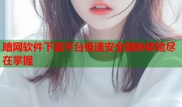 暗网软件下载平台极速安全隐秘体验尽在掌握