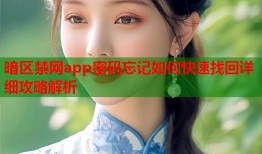 暗区禁网app密码忘记如何快速找回详细攻略解析