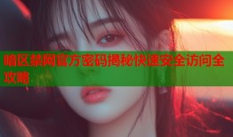 暗区禁网官方密码揭秘快速安全访问全攻略