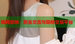 暗网禁地：匿名交流与隐秘交易平台