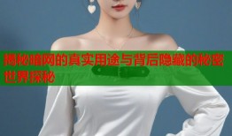 揭秘暗网的真实用途与背后隐藏的秘密世界探秘