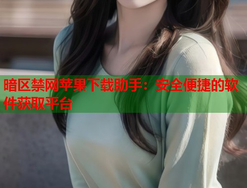 暗区禁网苹果下载助手：安全便捷的软件获取平台