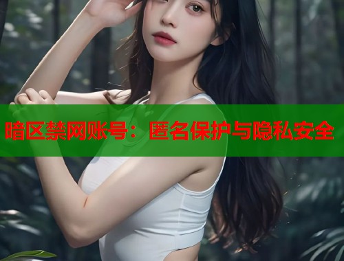 暗区禁网账号：匿名保护与隐私安全