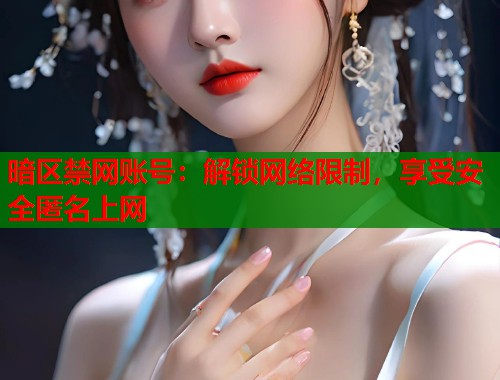 暗区禁网账号：解锁网络限制，享受安全匿名上网