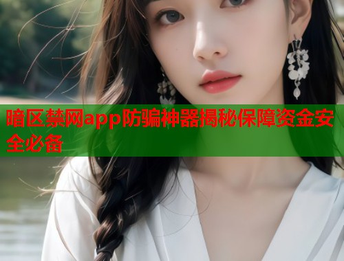 暗区禁网app防骗神器揭秘保障资金安全必备