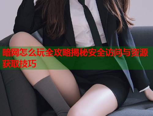 暗网怎么玩全攻略揭秘安全访问与资源获取技巧