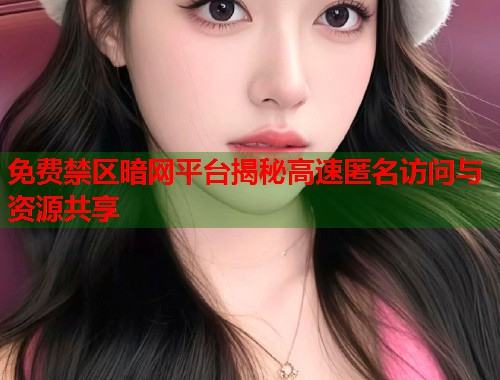 免费禁区暗网平台揭秘高速匿名访问与资源共享