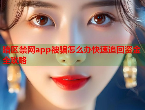 暗区禁网app被骗怎么办快速追回资金全攻略