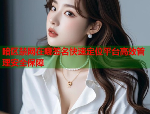 暗区禁网在哪签名快速定位平台高效管理安全保障