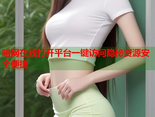 暗网在线打开平台一键访问隐秘资源安全便捷