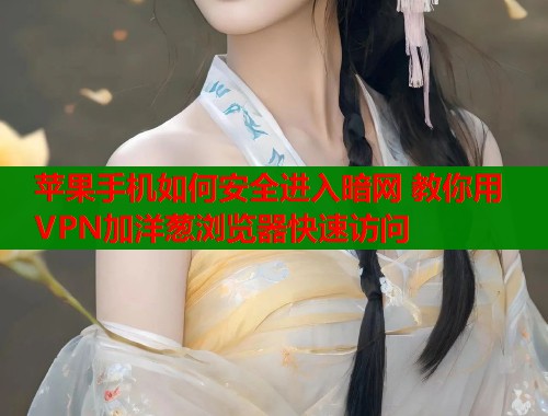 苹果手机如何安全进入暗网 教你用VPN加洋葱浏览器快速访问
