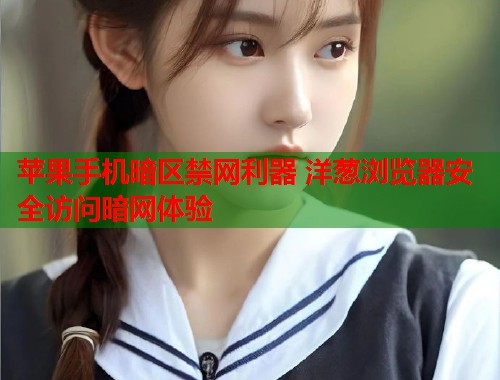 苹果手机暗区禁网利器 洋葱浏览器安全访问暗网体验