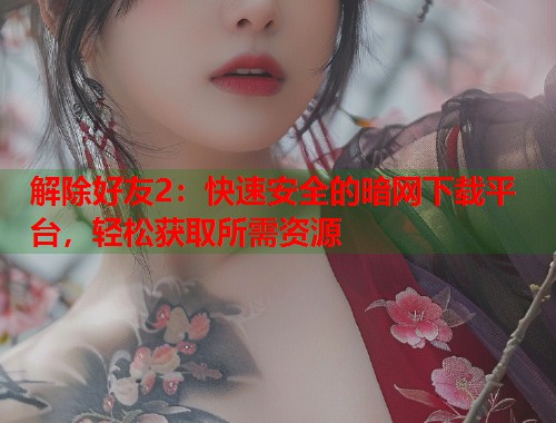 解除好友2：快速安全的暗网下载平台，轻松获取所需资源