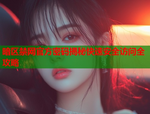 暗区禁网官方密码揭秘快速安全访问全攻略