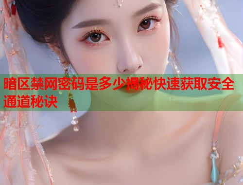 暗区禁网密码是多少揭秘快速获取安全通道秘诀