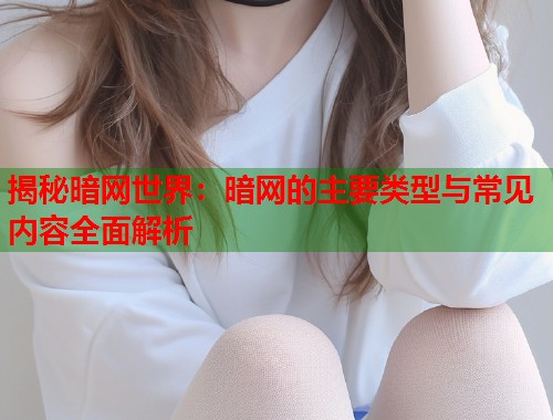 揭秘暗网世界：暗网的主要类型与常见内容全面解析