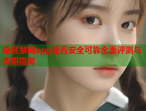 暗区禁网app是否安全可靠全面评测与使用指南
