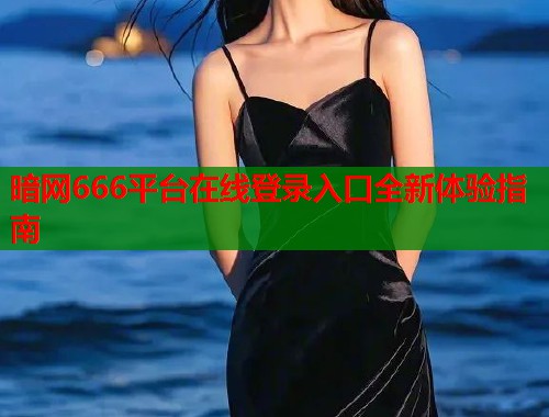 暗网666平台在线登录入口全新体验指南