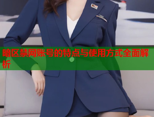 暗区禁网账号的特点与使用方式全面解析