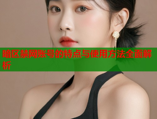 暗区禁网账号的特点与使用方法全面解析