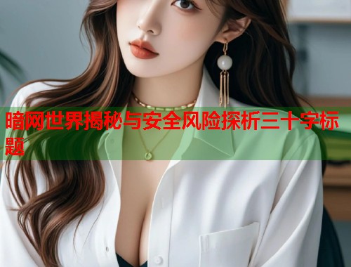 暗网世界揭秘与安全风险探析三十字标题