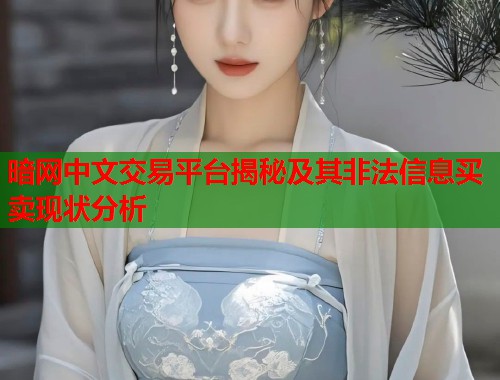 暗网中文交易平台揭秘及其非法信息买卖现状分析