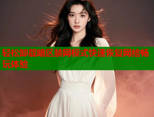 轻松卸载暗区禁网模式快速恢复网络畅玩体验